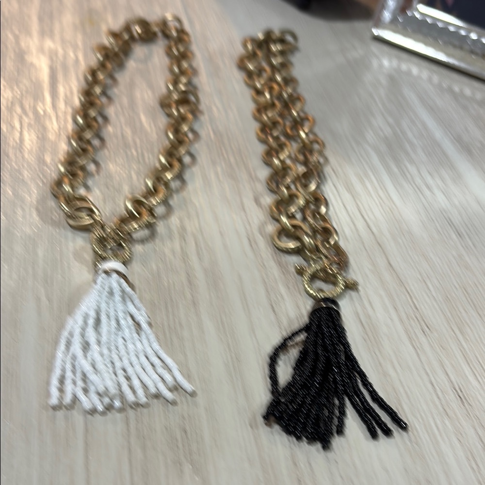 Gold Chain Necklaces with Tassels